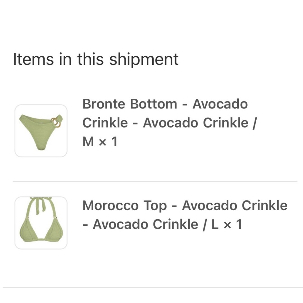 Monday Swimwear Avocado Crinkle Bikini Set